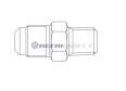 brass fittings Castel, SAE for NPT reduced unions Mod. 7140/32 3/8 SAE X 1/4 NPT